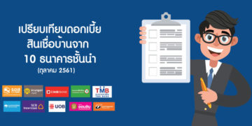 เปรียบเทียบดอกเบี้ย สินเชื่อบ้านจาก 10 ธนาคารชั้นนำ (ตุลาคม 2561)
